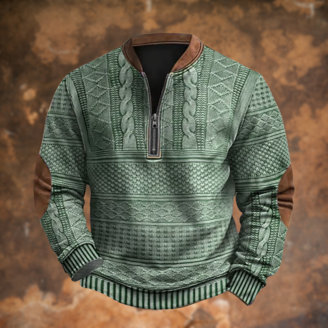 Coolmen – Gebreide Trui met Ritsdetail