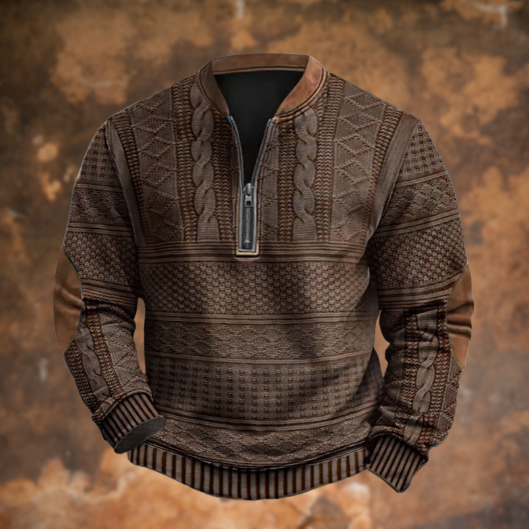 Coolmen – Gebreide Trui met Ritsdetail