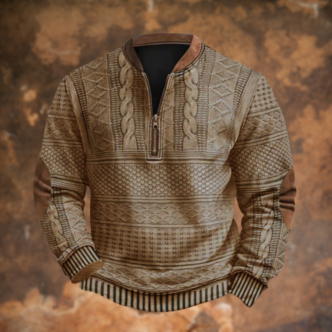 Coolmen – Gebreide Trui met Ritsdetail