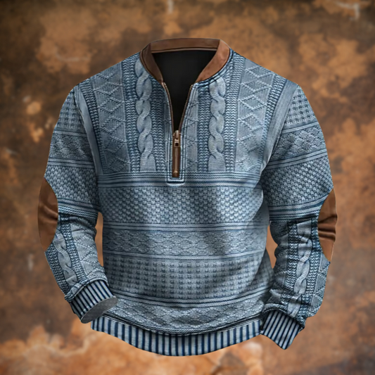 Coolmen – Gebreide Trui met Ritsdetail